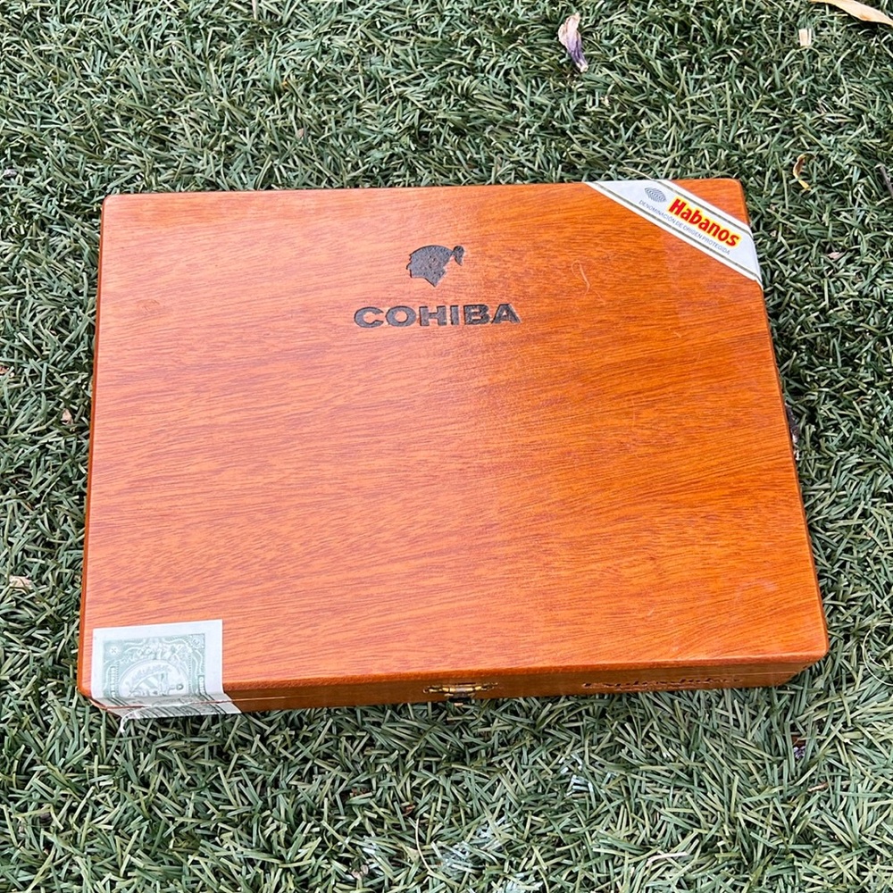 Mid-Century Wooden Cohiba Cigar Box